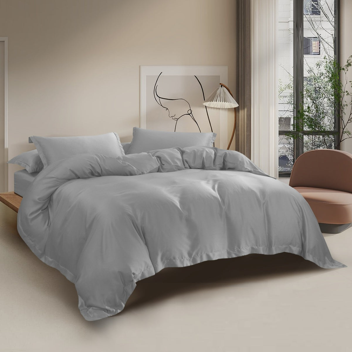 Aerynn 1100TC Tencel bedding - Oyster Mushroom