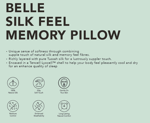 Belle Silk Memory Feel Pillow