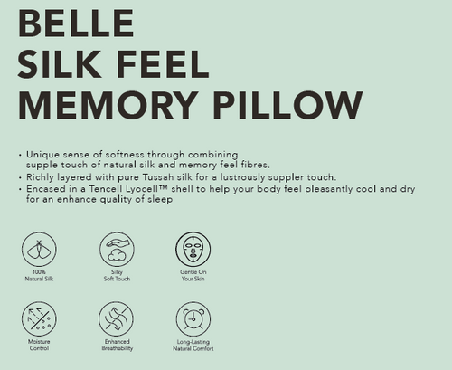 Belle Silk Memory Feel Pillow