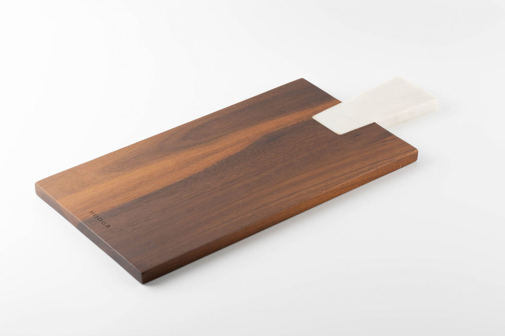 Cayenne Acacia Marble Serving Board