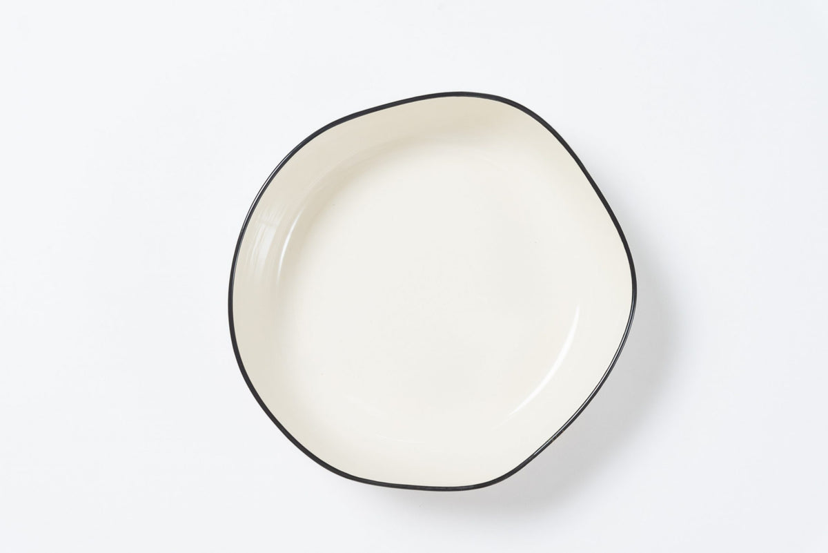 Layla White Deep Dish Plate