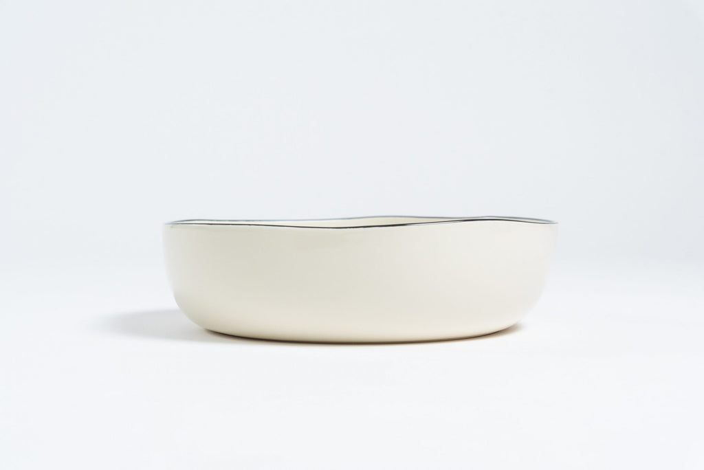 Layla White Deep Dish Plate