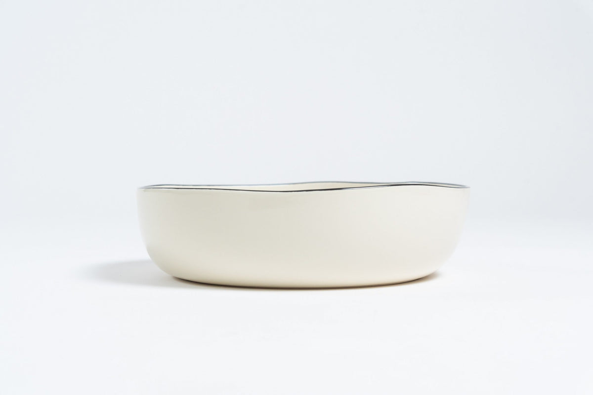 Layla White Deep Dish Plate