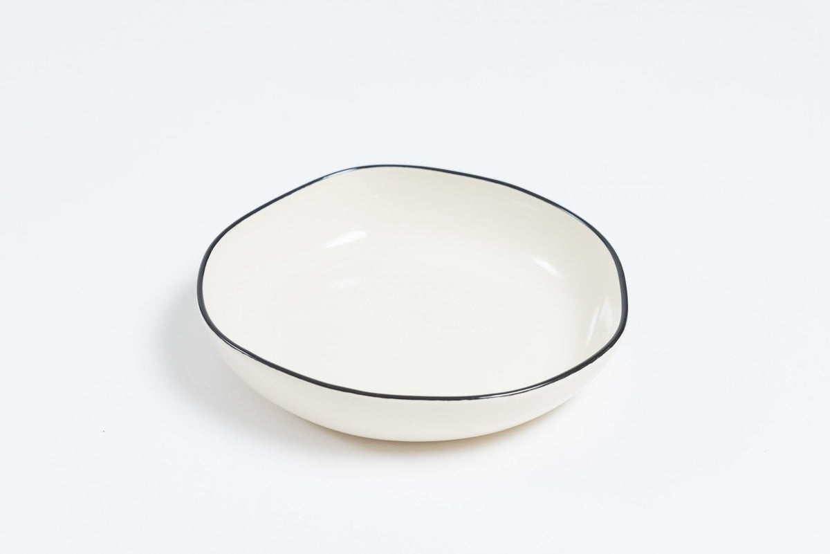 Layla White Salad Serving Bowl