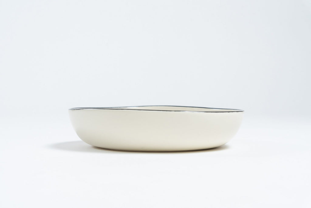 Layla White Salad Serving Bowl