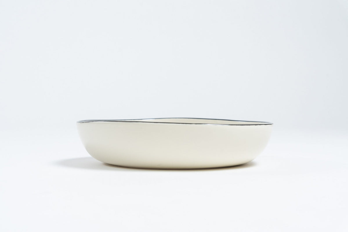 Layla White Salad Serving Bowl