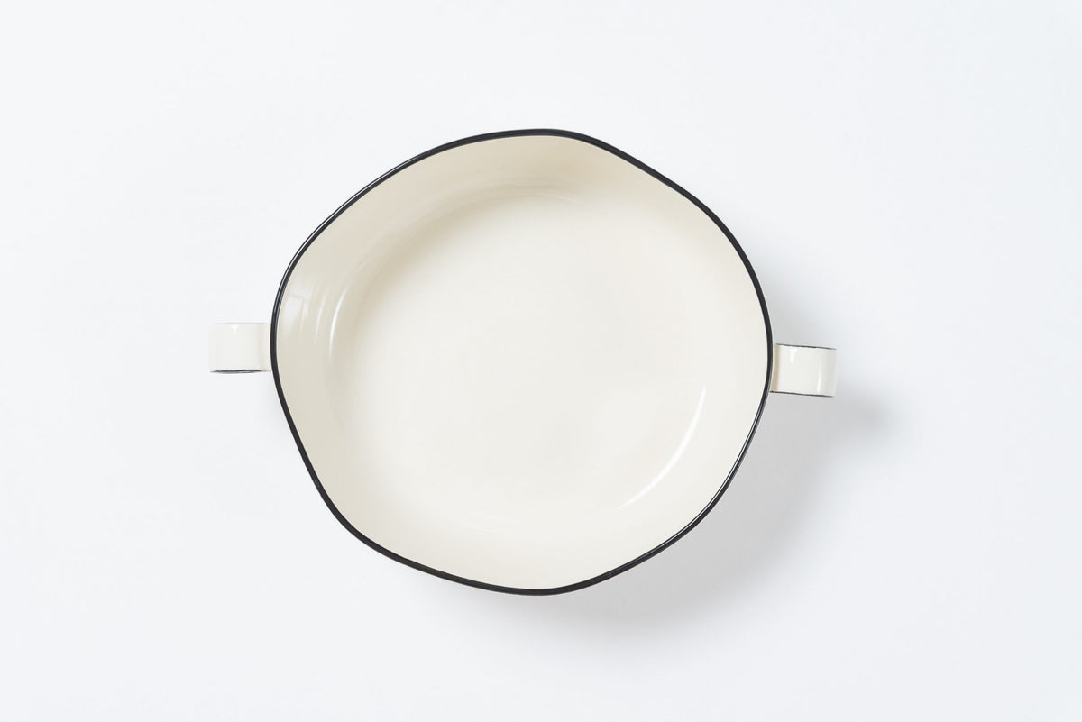 Layla White Serving Bowl With Handle
