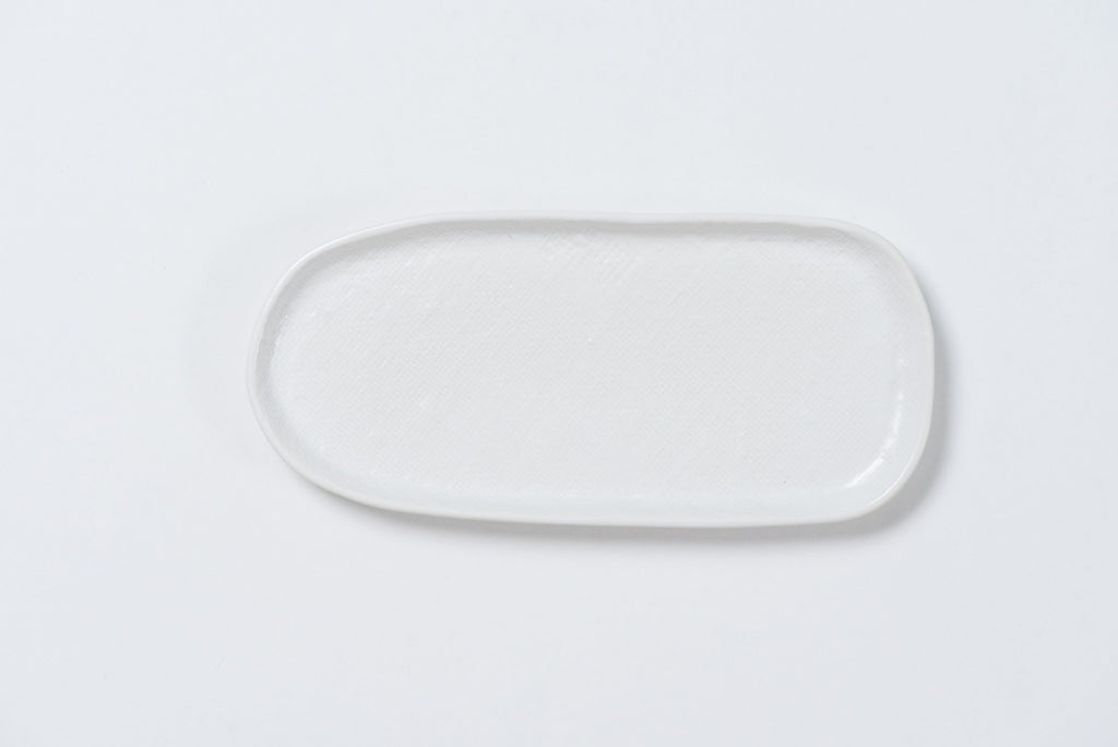 Lowell Textured White Platter S (Square)
