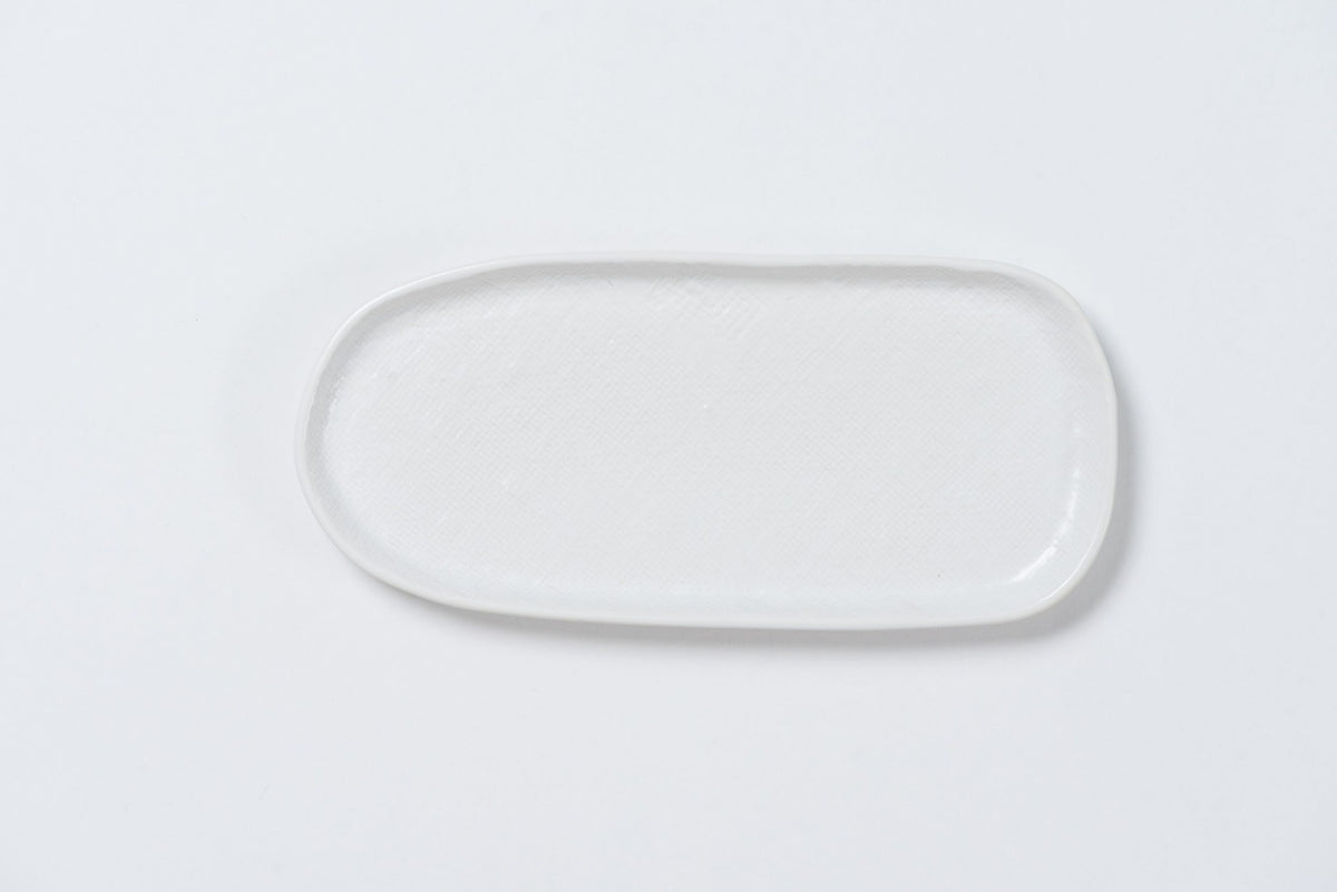 Lowell Textured White Platter S (Square)