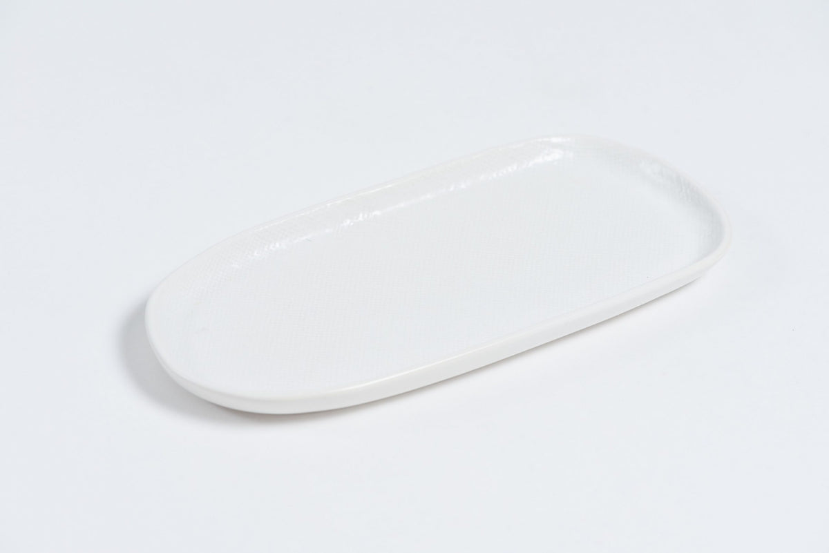 Lowell Textured White Platter S (Square)