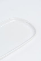 Lowell Textured White Platter S (Square)