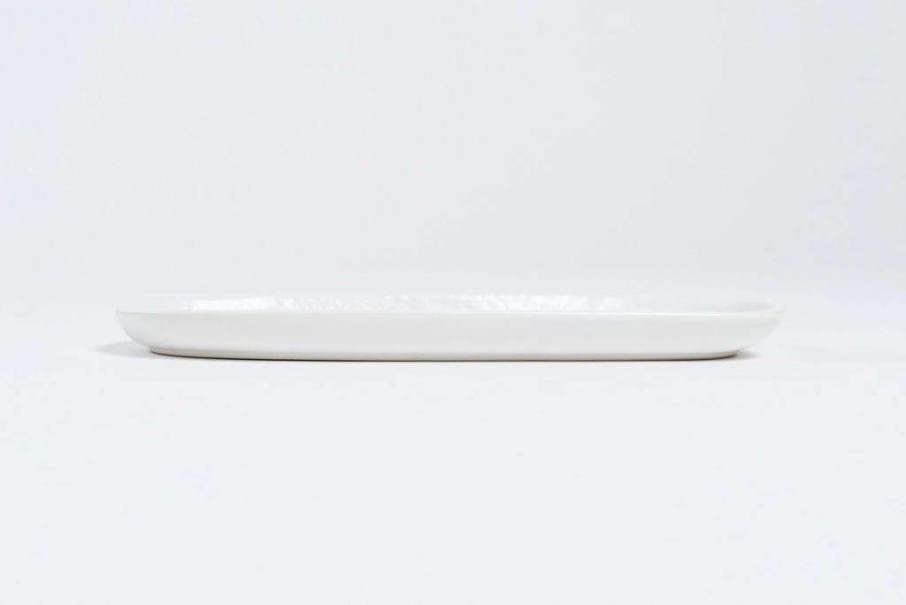 Lowell Textured White Platter S (Square)