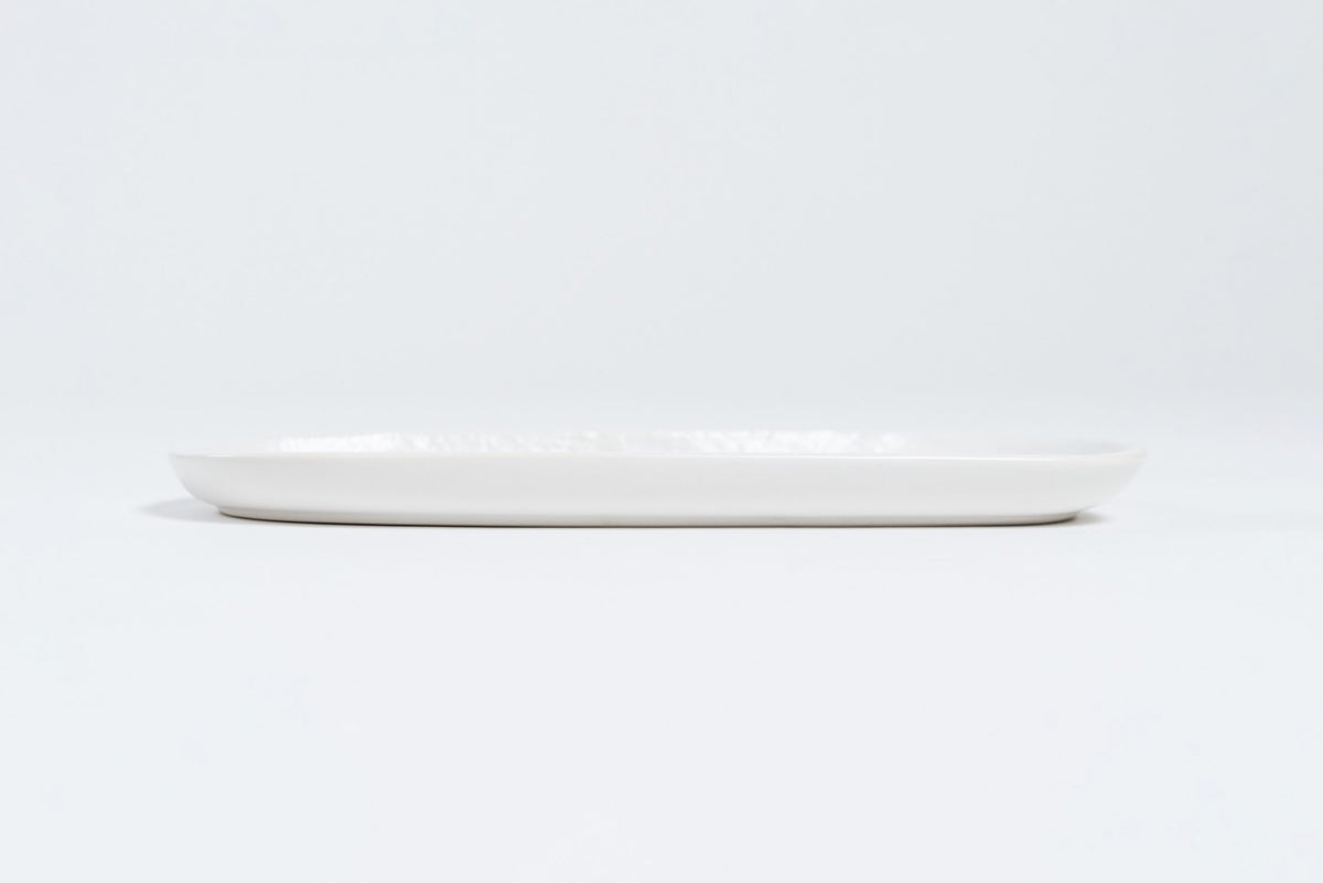 Lowell Textured White Platter S (Square)