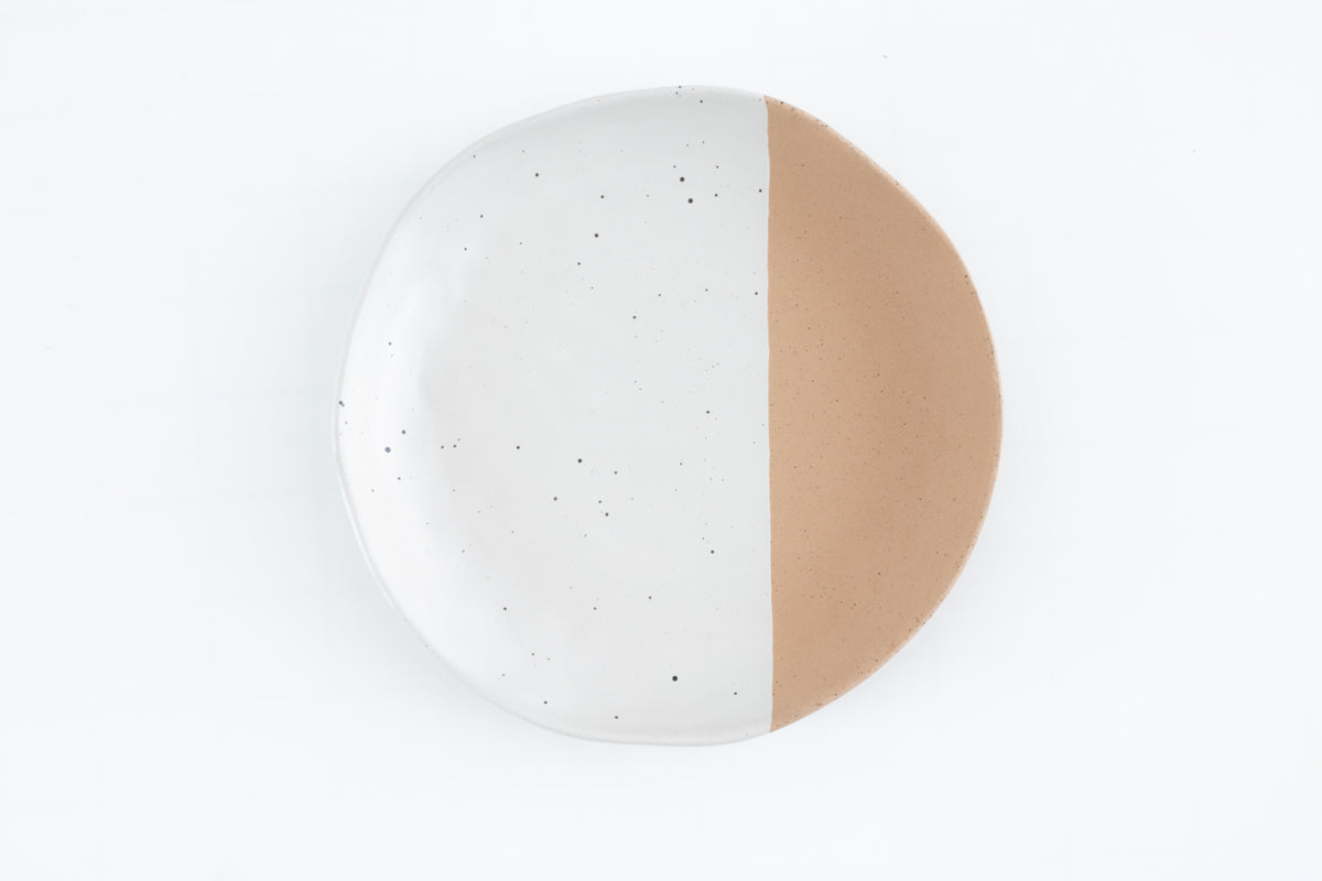 Milly Camel & Sand Deep Dinner Plate Buff