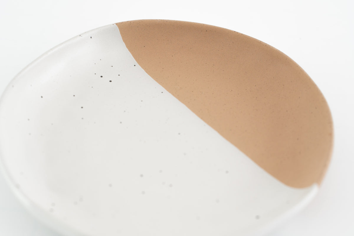 Milly Camel & Sand Deep Dinner Plate Buff