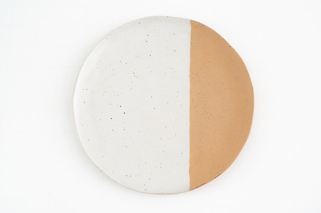 Milly Camel & Sand Dinner Plate L Buff