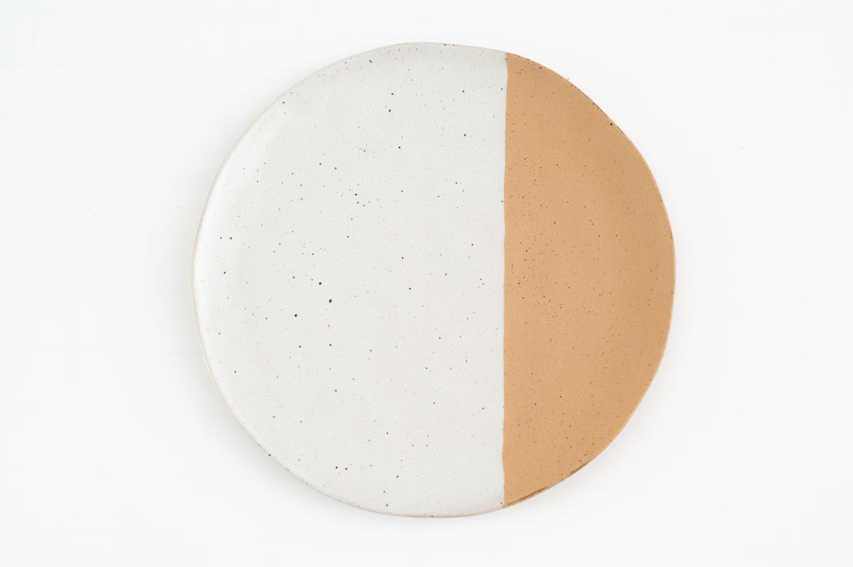 Milly Camel & Sand Dinner Plate L Buff