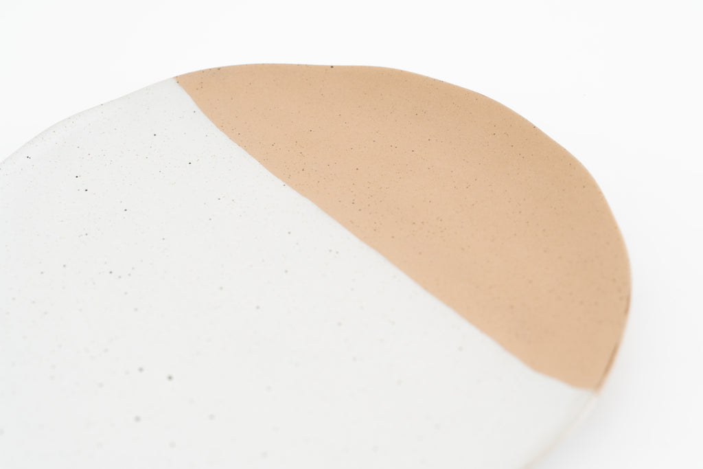 Milly Camel & Sand Dinner Plate L Buff