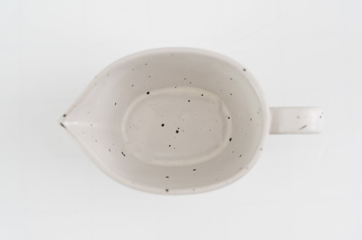 Milly Cream White & Sand Gravy Bowl with Handle