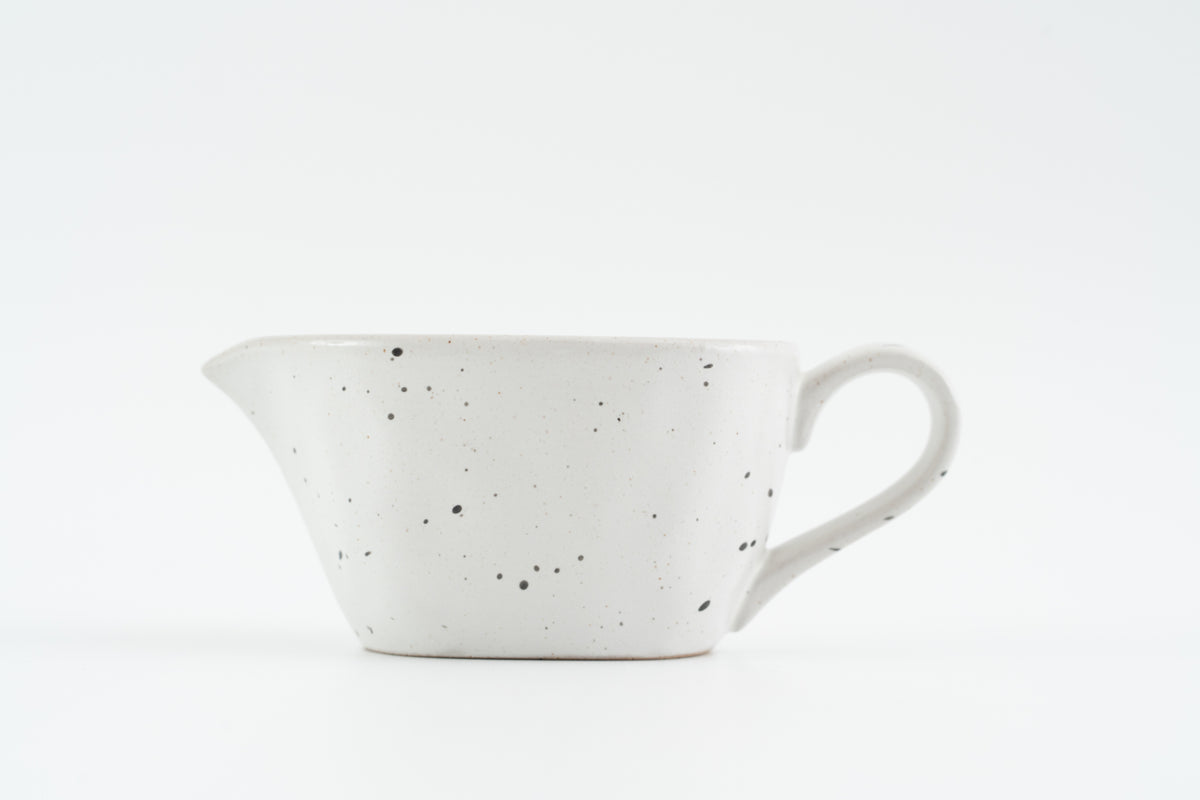 Milly Cream White & Sand Gravy Bowl with Handle