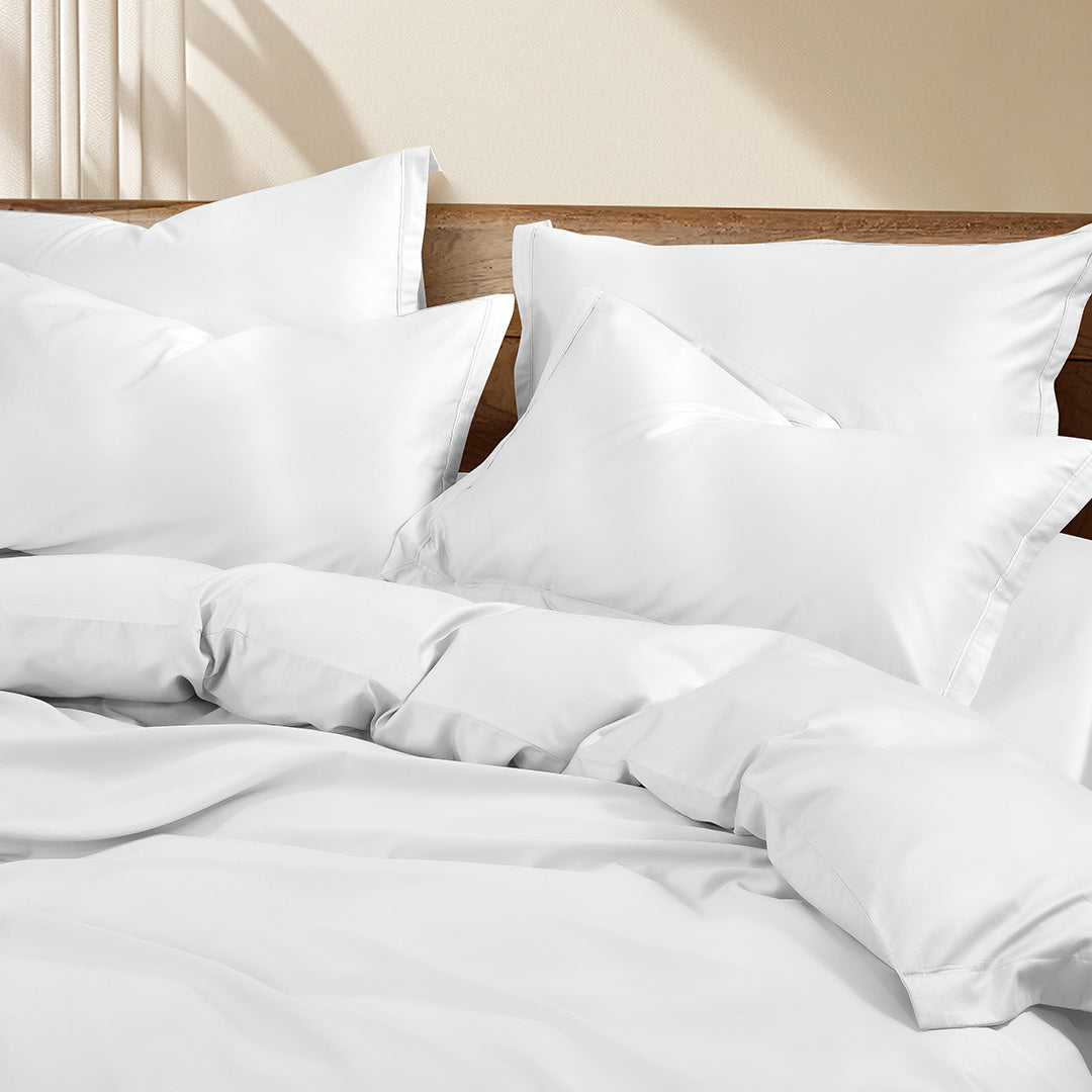 Pearson Cotton Tencel Fitted & Flat Sheet Set | Pillow & Quilt Cover Set