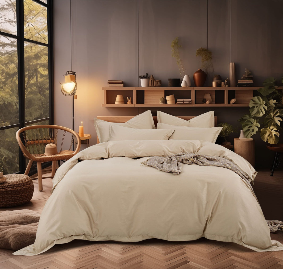 Ralphson Jimeno Cotton Sateen Fitted Sheet Set | Quilt Cover Set | Pillow Case | Bolster Case