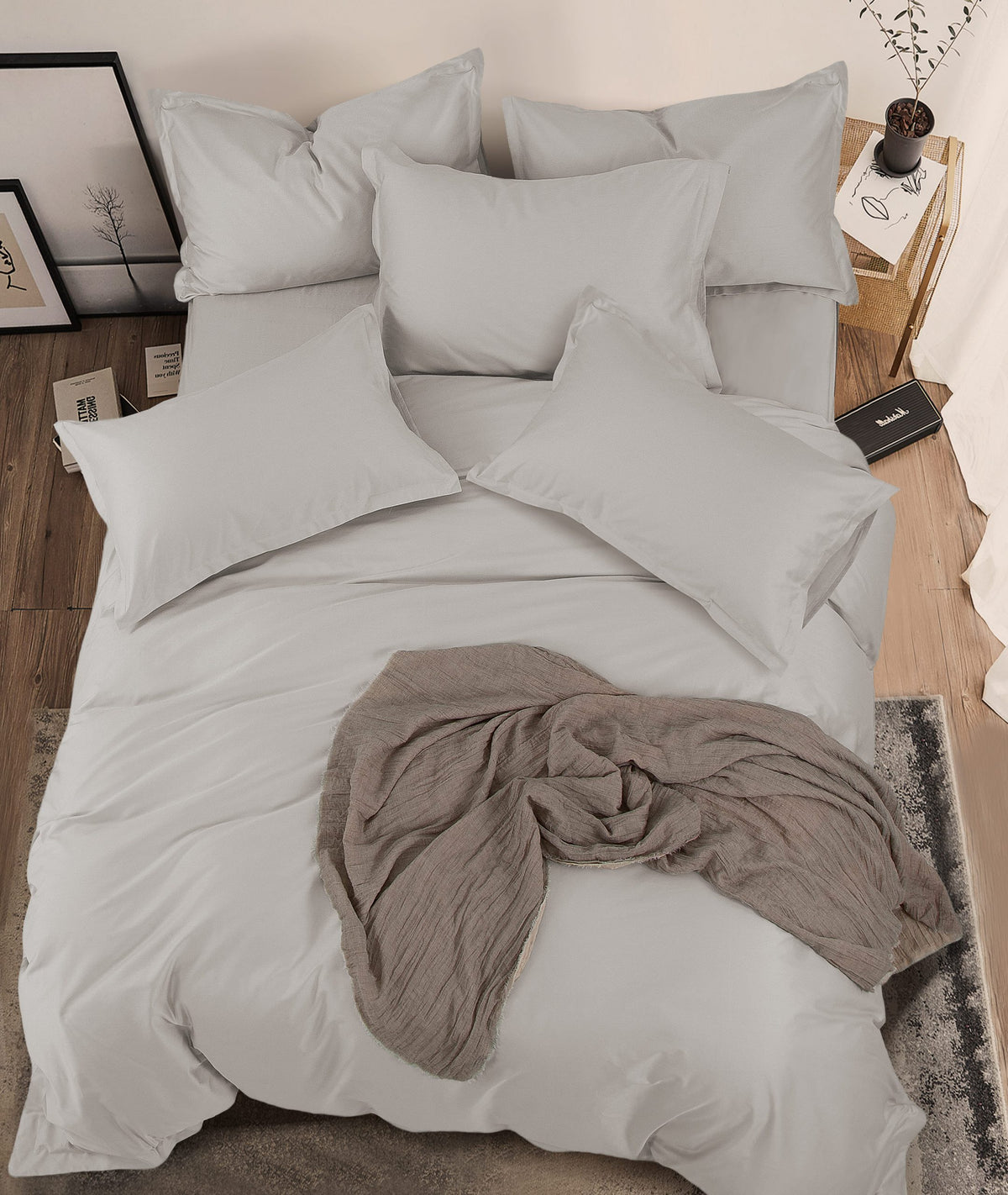 Ralphson Chantell Cotton Sateen Fitted Sheet Set | Quilt Cover Set | Pillow Case | Bolster Case