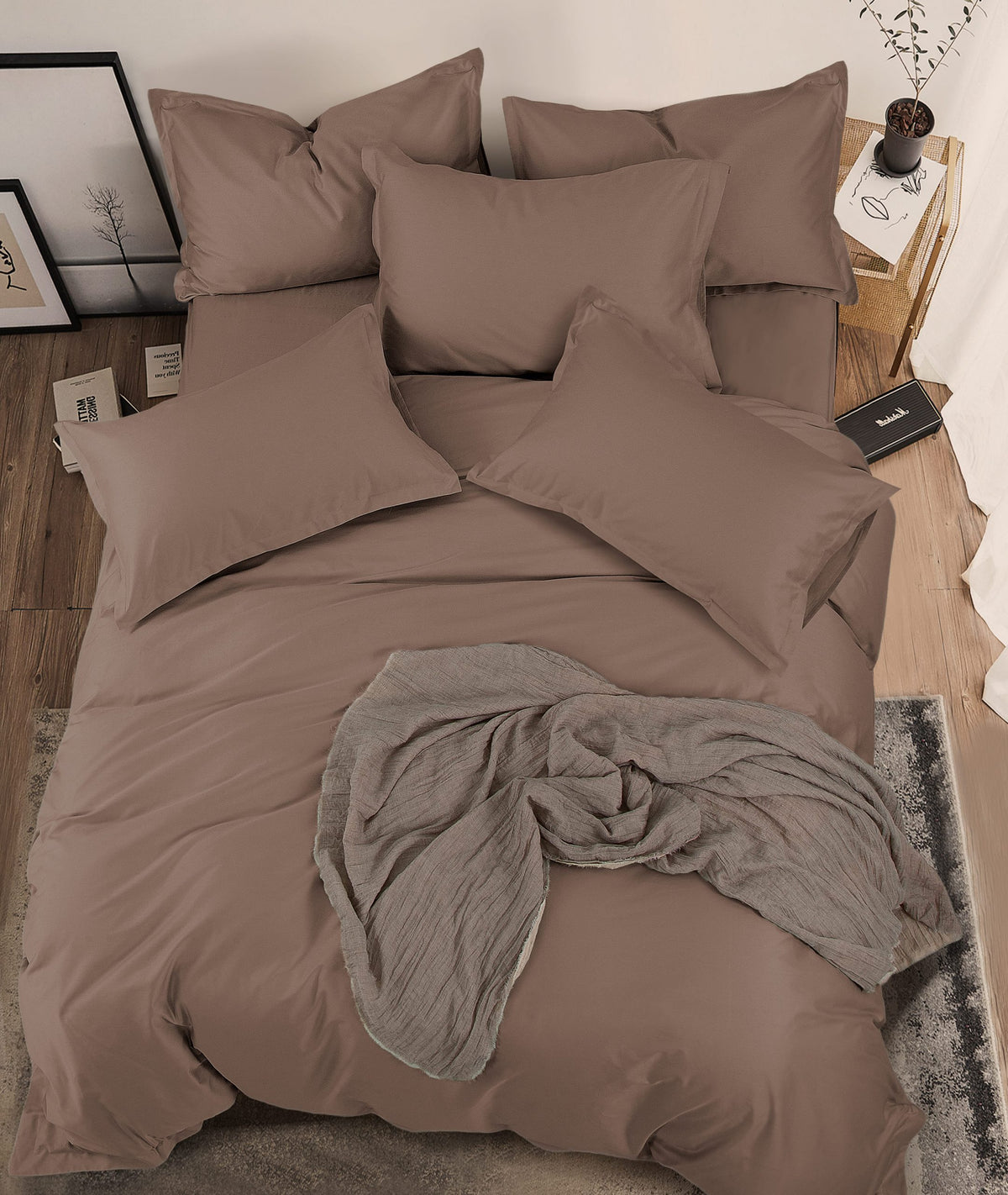 Ralphson Chantell Cotton Sateen Fitted Sheet Set | Quilt Cover Set | Pillow Case | Bolster Case