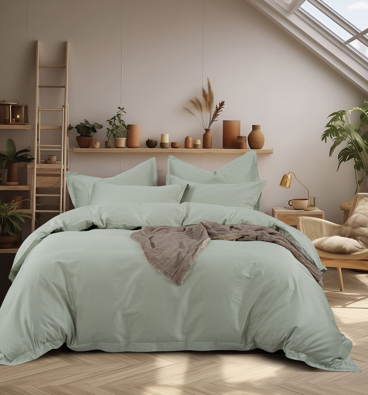 Ralphson Chantell Cotton Sateen Fitted Sheet Set | Quilt Cover Set | Pillow Case | Bolster Case