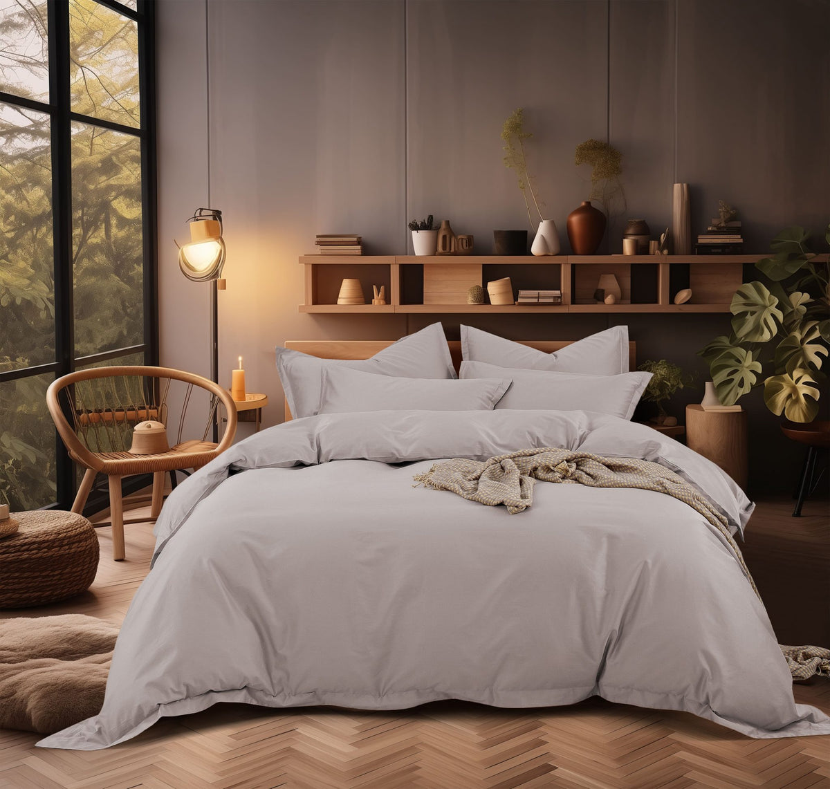 Ralphson Jimeno Cotton Sateen Fitted Sheet Set | Quilt Cover Set | Pillow Case | Bolster Case