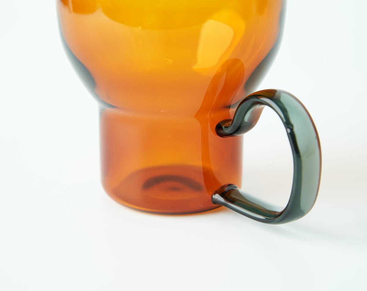 Reo Coffee Glass Amber Smoke