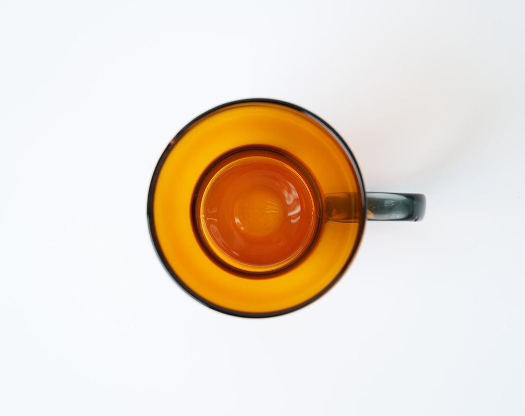 Reo Coffee Glass Amber Smoke