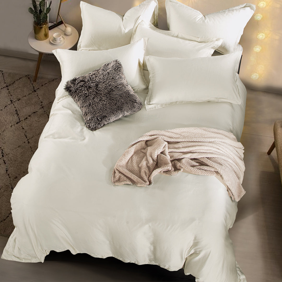 Raine TENCEL Fitted & Flat Sheet Set | Quilt Cover Set (B1)