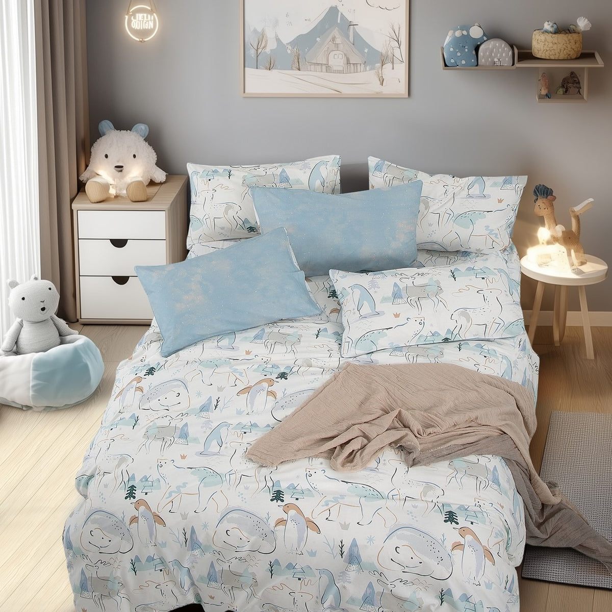 Theo Fitted & Flat Sheet Set | Pillow & Quilt Cover Set