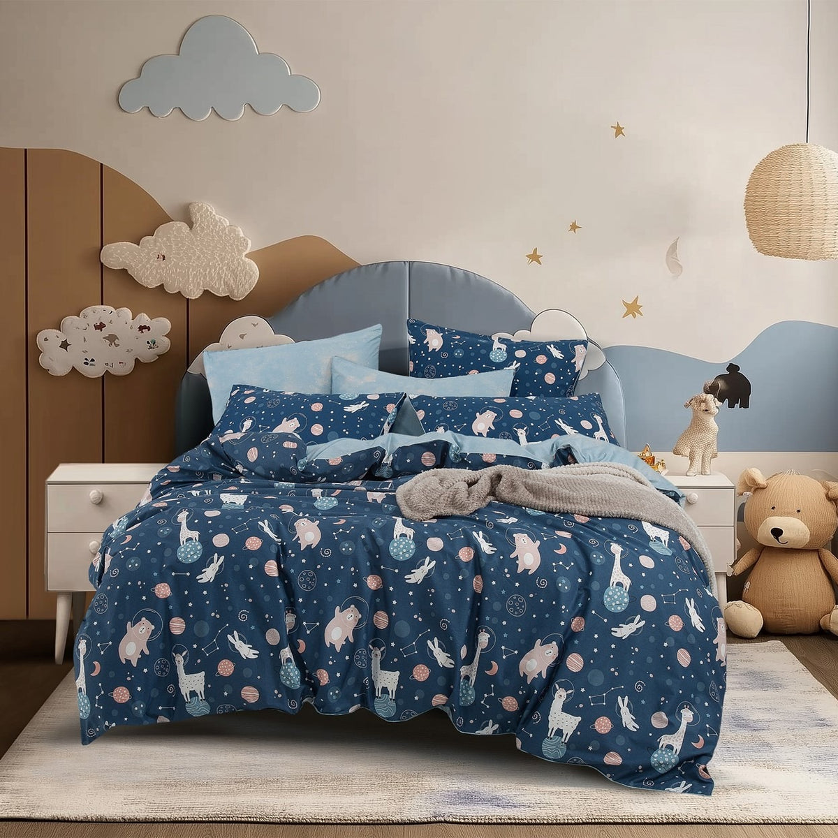 Theo Fitted & Flat Sheet Set | Pillow & Quilt Cover Set