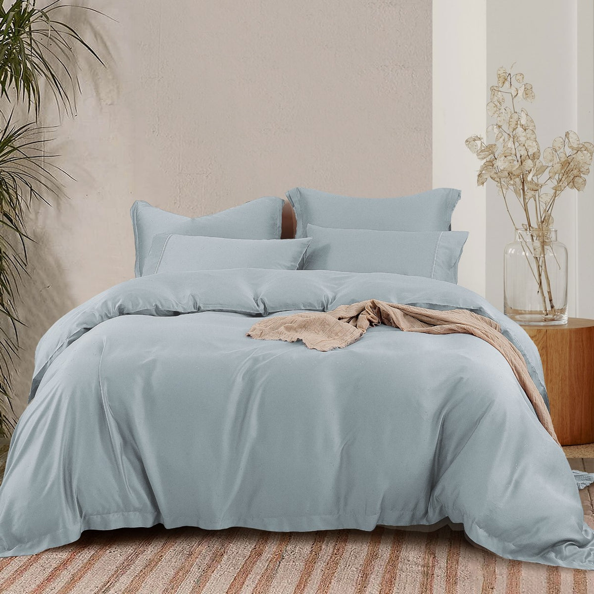Olav Atticus Tencel Fitted & Flat Sheet Set | Pillow & Quilt Cover Set